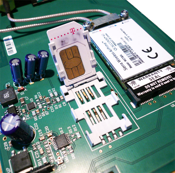 Detailansicht Europe II Modul mit SIM-Karte