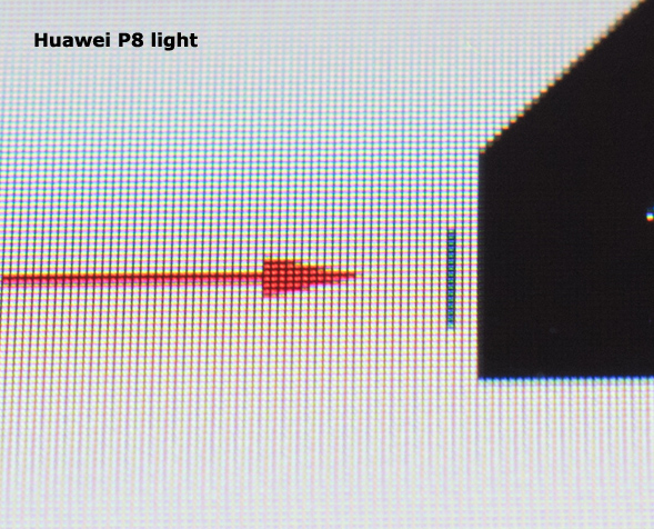 P8 light Displaytest Aufnahme