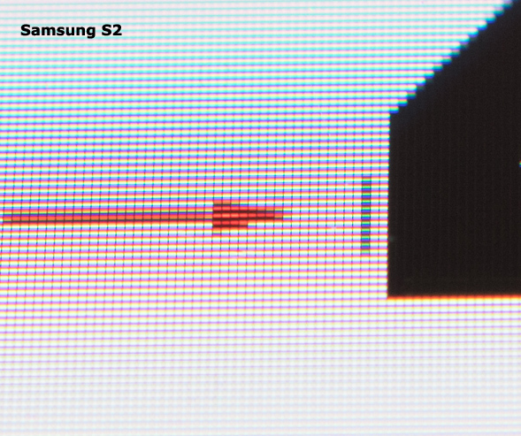 Samsung S2 Displaytest Aufnahme