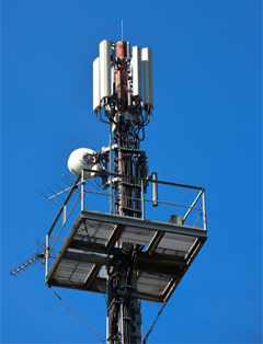 einer der ersten LTE-Masten von O2 in Teutschental