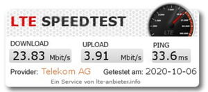 2. Speedtest mit Norma Connect im Smartphone (Samsung A90)