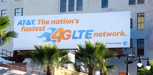 4G LTE Plakat von AT&T in den USA