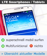 aktuelle LTE-Smartphones und Tables