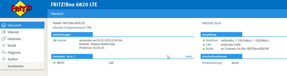 neue AVM Firmware im Expertenmodus