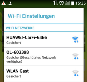 WLAN Einrichten - SSID wählen