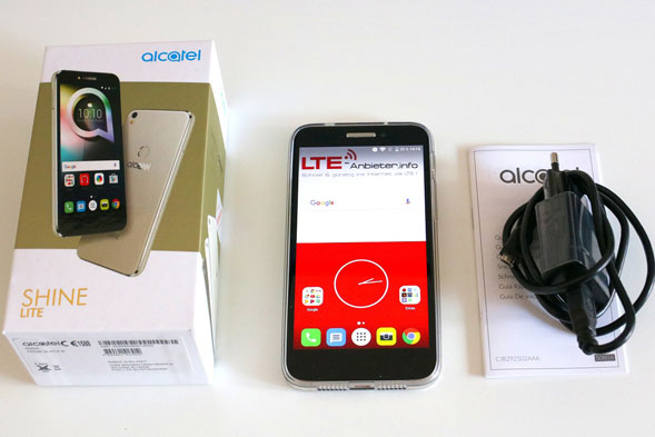 Lieferumfang des Alcatel Shine Lite