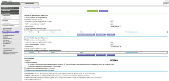 Erweiterte Router Konfiguration | WLAN Einstellungen