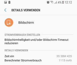 eingeschaltete Zeit