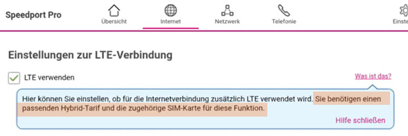 ohne Hybrid-SIM kein LTE