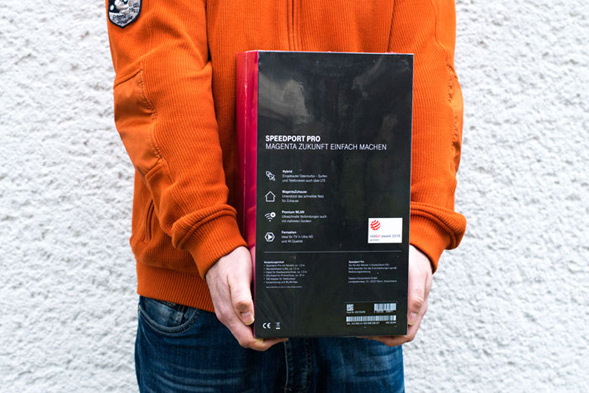 Speedport Pro: riesige Verpackung