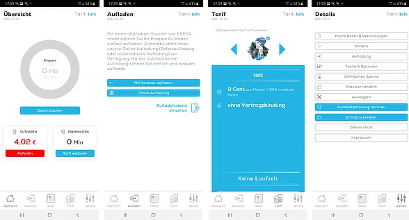 Screenshots aus der Edeka Smart App