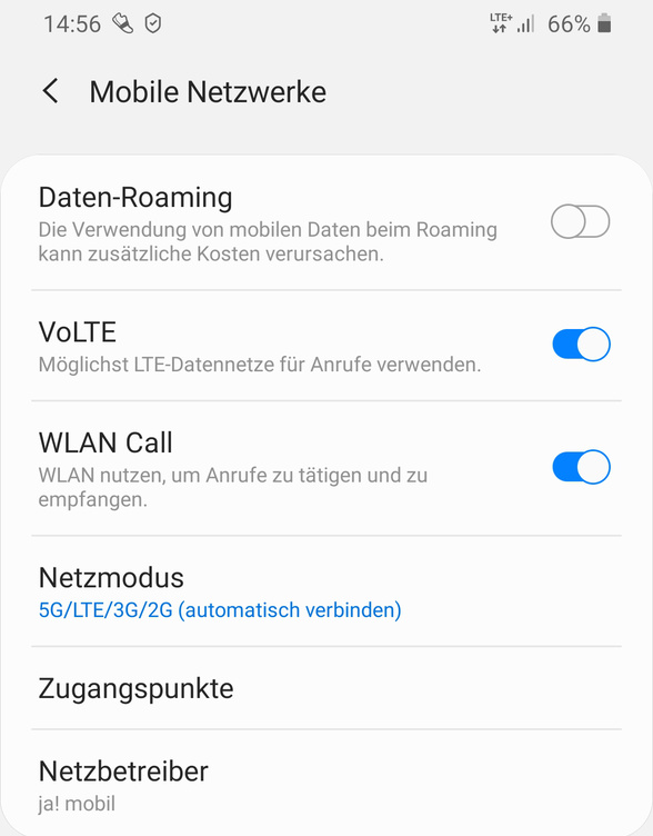 VoLTE und Wifi Calling bei Ja!Mobil aktivieren