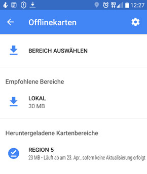 Karten offline bereithalten