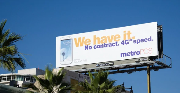 4G LTE Plakat metroPCS in den USA