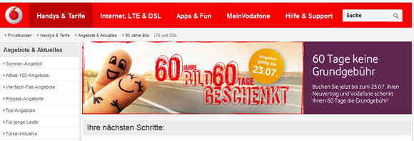 Screenshot VF-Aktion Screenshot VF-Aktion