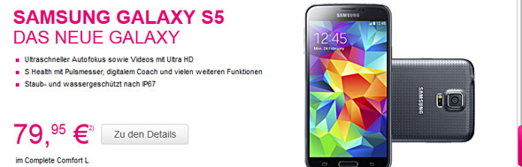 S5 bei der Telekom - Screenshot