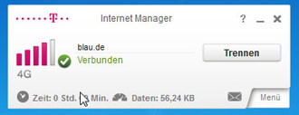 LTE-Verbindung über Blau
