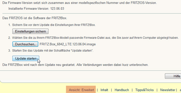 Fritzbox Update 6.04