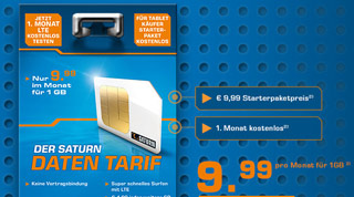 Saturn mit neuem LTE-Tarif