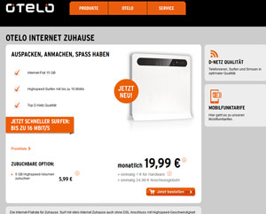 LTE für Zuhause von Otelo kommt