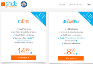 Sim.de Screenshot | Zwei LTE Mini