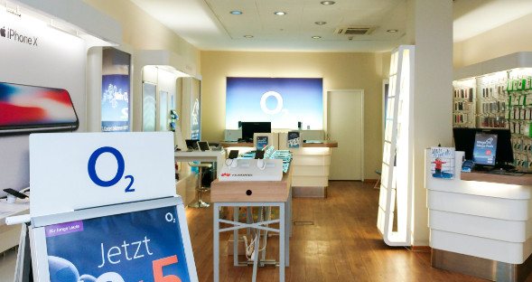 O2 Shop Illustrationsfoto