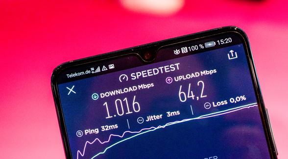 Speedtest auf einem 5G-Smartphone