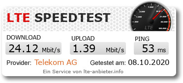 Kaufland Mobil LTE-Speedtest in FritzBox